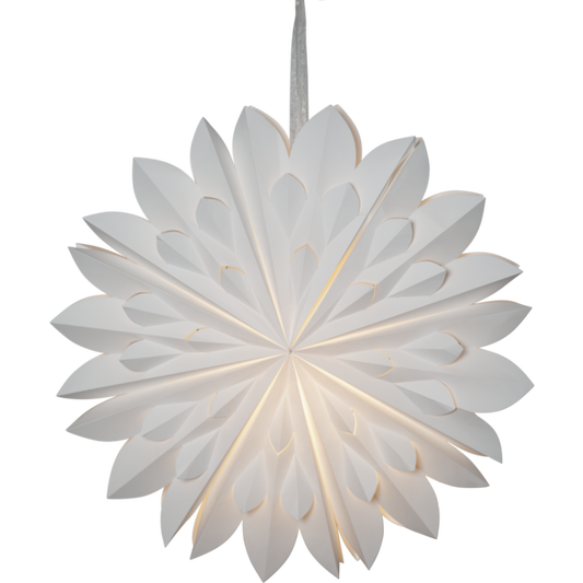 Adventsstjerne Papirstjerne Clipp 60 cm hvit