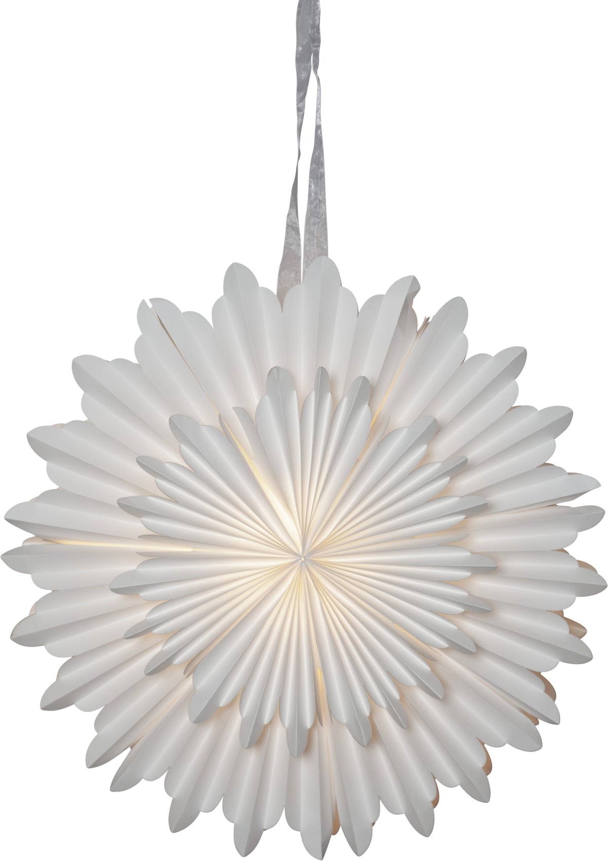 Adventsstjerne Papirstjerne Crystal 50 cm Hvit