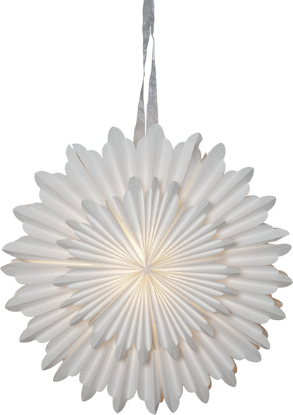 Adventsstjerne Papirstjerne Crystal 50 cm Hvit