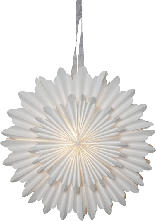 Adventsstjerne Papirstjerne Crystal 50 cm Hvit