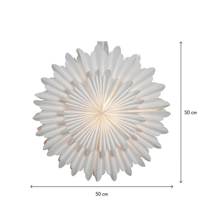 Adventsstjerne Papirstjerne Crystal 50 cm Hvit