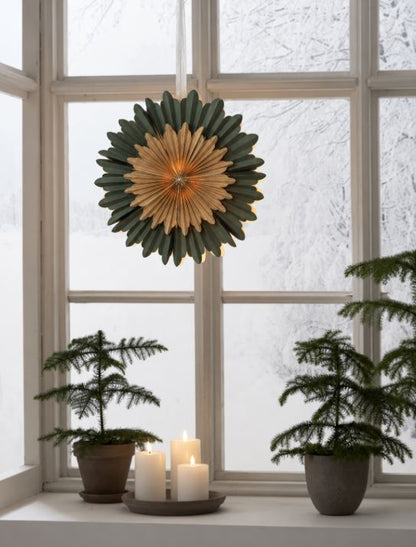Adventsstjerne Papirstjerne Crystal 50 cm Grønn