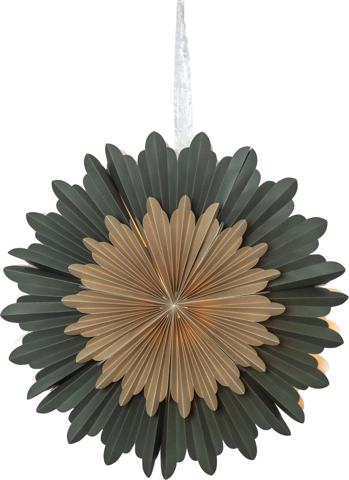 Adventsstjerne Papirstjerne Crystal 50 cm Grønn