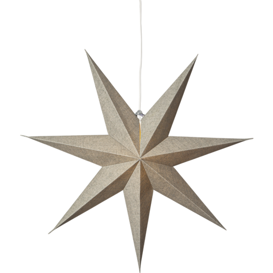 Adventsstjerne Papirstjerne Cotton 60 cm grønn