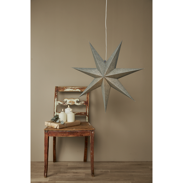 Adventsstjerne Papirstjerne Cotton 60 cm grønn