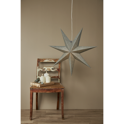 Adventsstjerne Papirstjerne Cotton 60 cm grønn