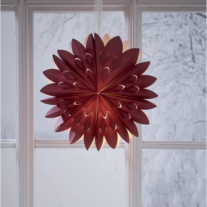 Adventsstjerne Papirstjerne Clipp 60 cm rød
