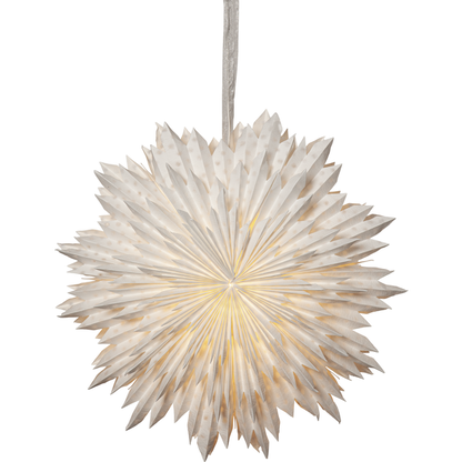 Adventsstjerne Papirstjerne resirkulert bomull 60 cm hvit