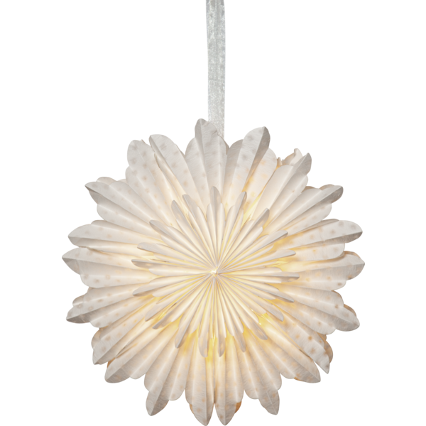 Adventsstjerne Papirstjerne resirkulert bomull 45 cm hvit