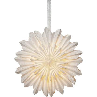 Adventsstjerne Papirstjerne resirkulert bomull 45 cm hvit