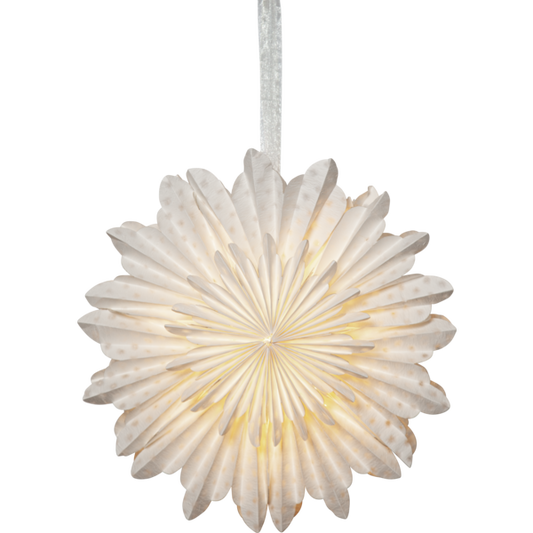 Adventsstjerne Papirstjerne resirkulert bomull 45 cm hvit