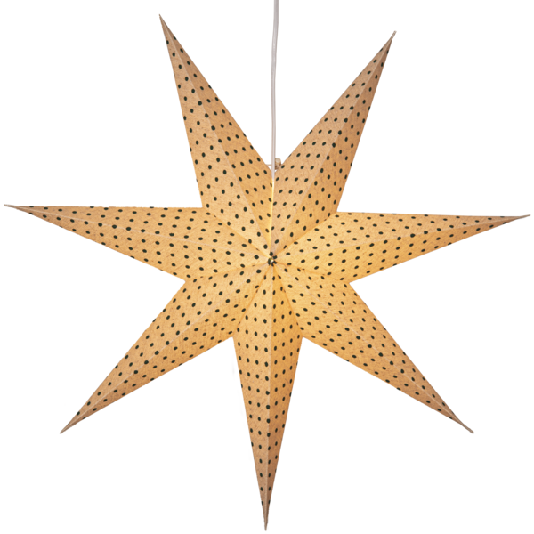 Adventsstjerne Papirstjerne Cotton prikker 60 cm grønn/beige