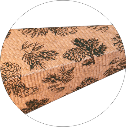 Adventsstjerne Papirstjerne Bomullsstrå og grantrebar 60 cm grønn/beige