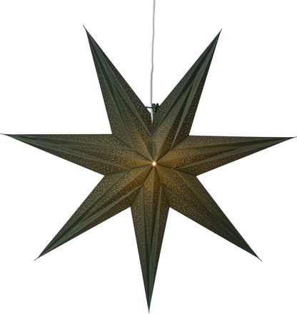 Adventsstjerne med hullmønster 60 cm Grønn