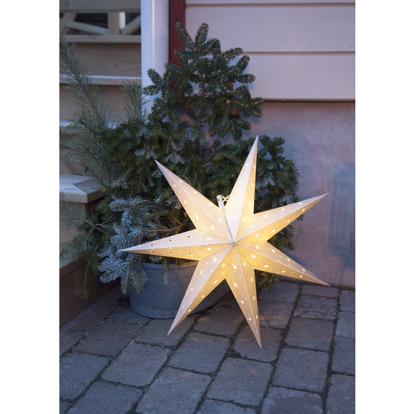 Utendørs julepynt Stjerne 60 cm hvit