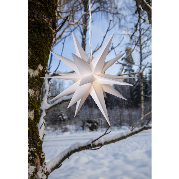 Utendørs julepynt Stjerne 60 cm hvit