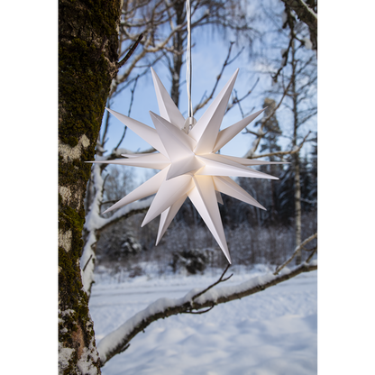 Utendørs julepynt Stjerne 60 cm hvit