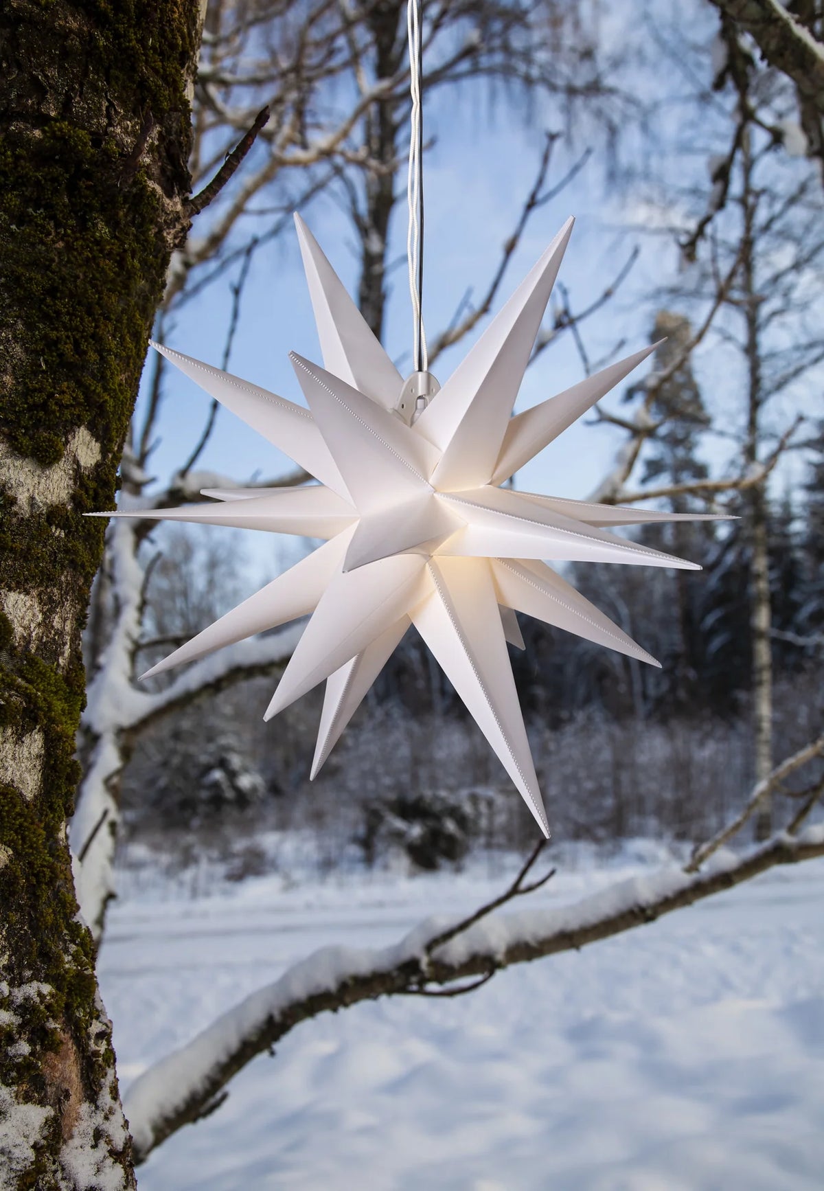 Utendørs julepynt Stjerne 60 cm hvit