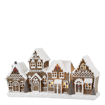 Belysning Jul Pepperkakehus Noël H12,5/L24,5/B6,5 cm