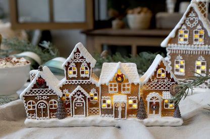 Belysning Jul Pepperkakehus Noël H12,5/L24,5/B6,5 cm