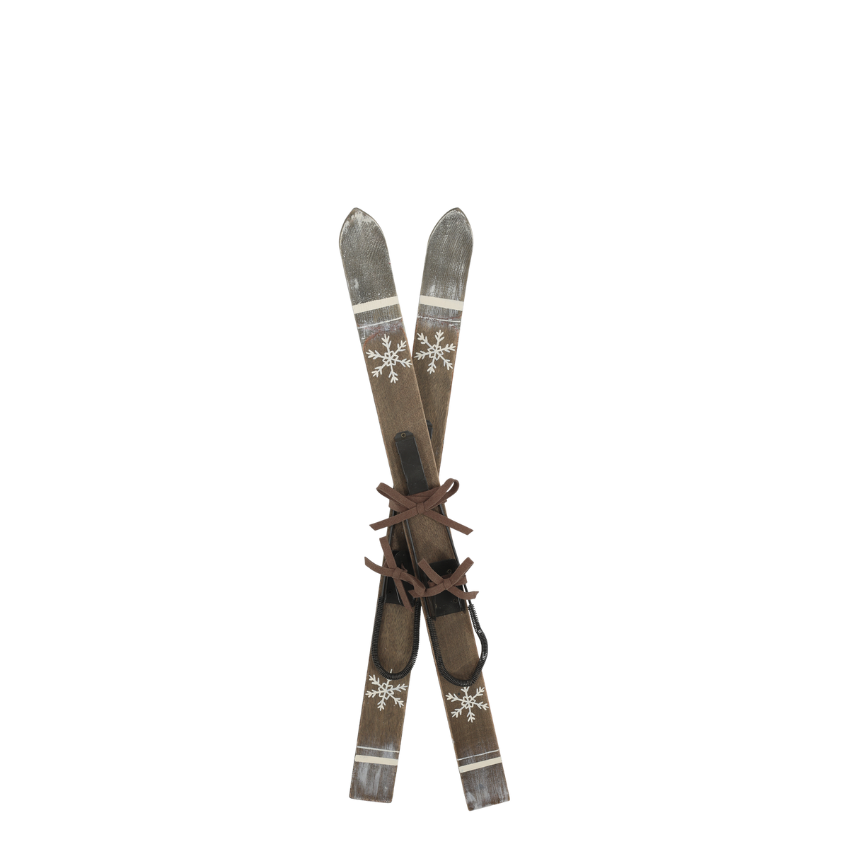 Jul div. Vintage ski med staver til dekorasjon 60 cm