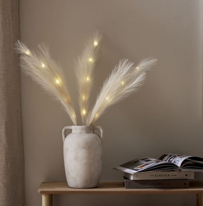 Batteridrevet belysning Dekorationskvist Plumes Off-white
