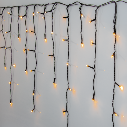 Utendørs julepynt Istapp lenke Golden Warm White 590 cm