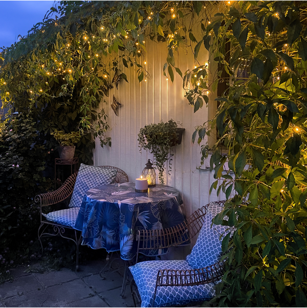 Utendørs julepynt Istapp lenke Golden Warm White 590 cm