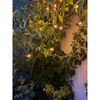 Utendørs julepynt Istapp lenke Golden Warm White 590 cm