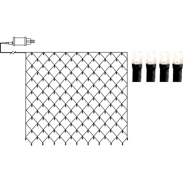 Utendørs julepynt lenke Crispy Ice White 300x300 cm