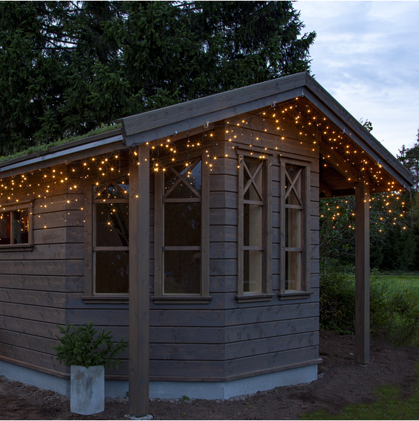 Utendørs julepynt Istapp lenke Shiny Warm White 2390 cm