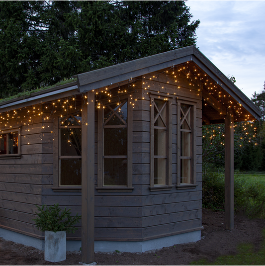 Utendørs julepynt Istapp lenke Shiny Warm White 2390 cm