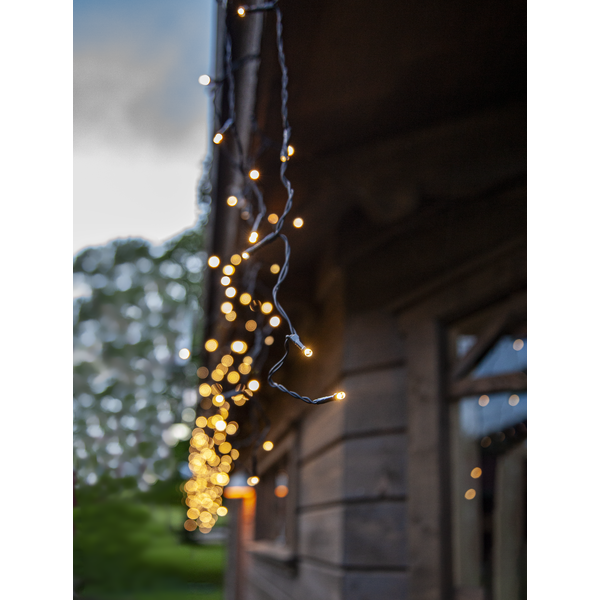 Utendørs julepynt Istapp lenke Shiny Warm White 2390 cm