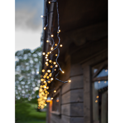 Utendørs julepynt Istapp lenke Shiny Warm White 2390 cm
