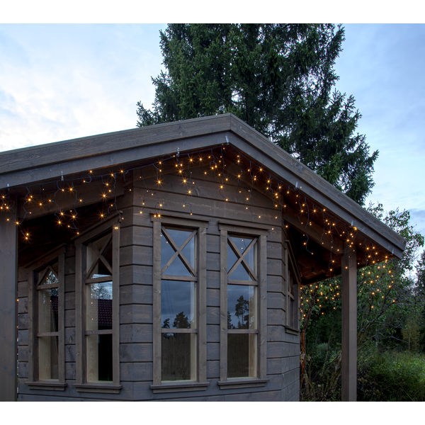 Utendørs julepynt Istapp lenke Shiny Warm White 2390 cm