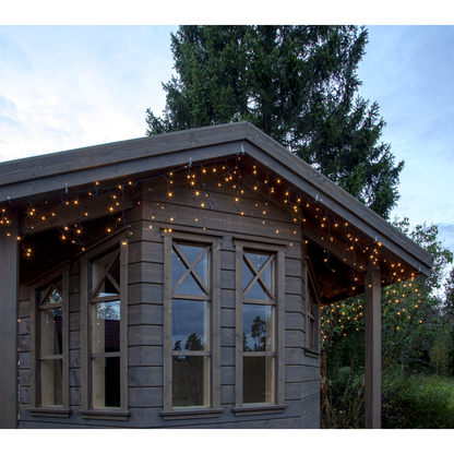 Utendørs julepynt Istapp lenke Shiny Warm White 2390 cm