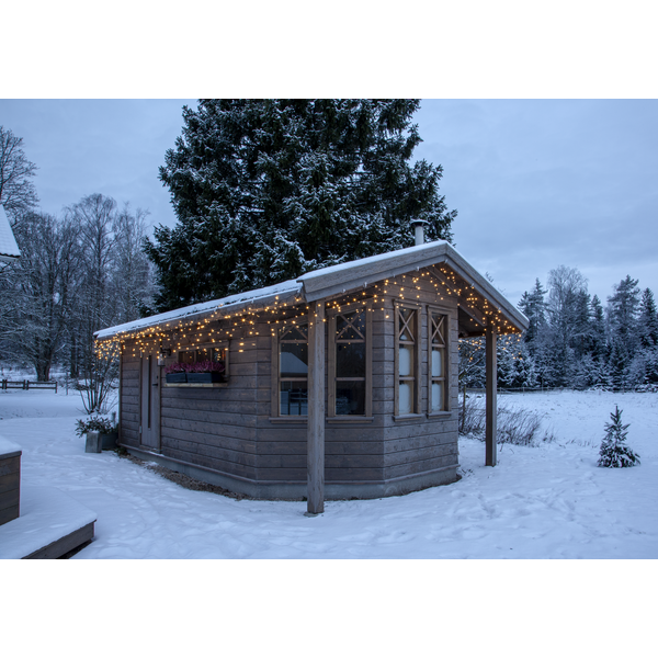 Utendørs julepynt Istapp lenke Shiny Warm White 2390 cm