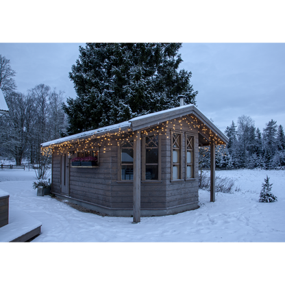 Utendørs julepynt Istapp lenke Shiny Warm White 2390 cm