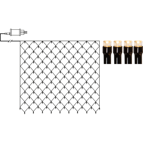 Utendørs julepynt lenke Shiny Warm White 300x300 cm