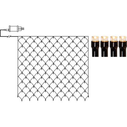 Utendørs julepynt lenke Shiny Warm White 300x300 cm