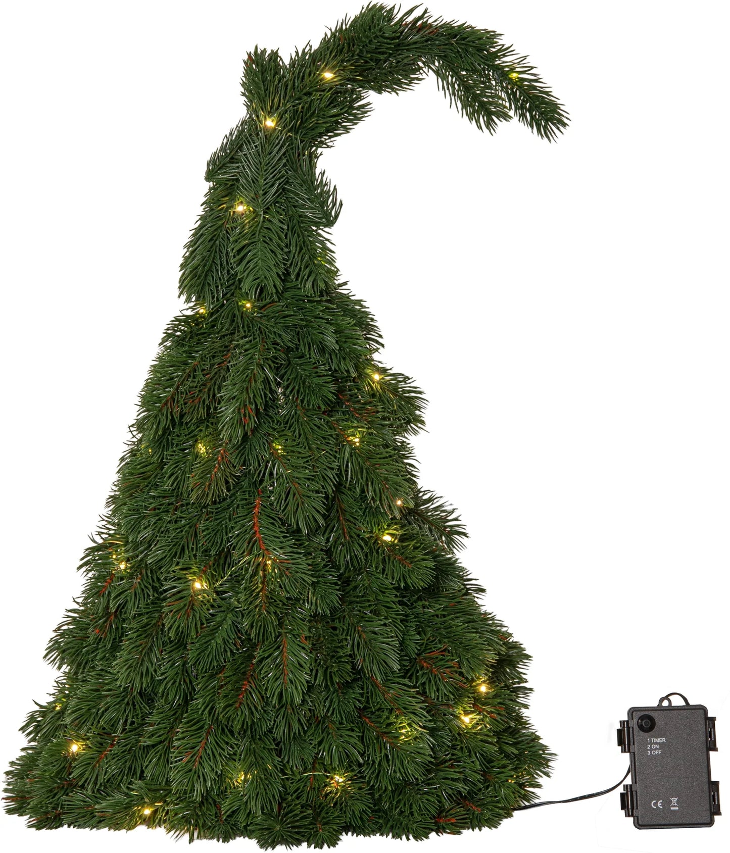 Utendørs julepynt Julius trapp-nisse LED 37x54 cm