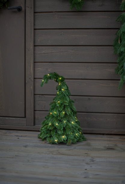 Utendørs julepynt Julius trapp-nisse LED 37x54 cm