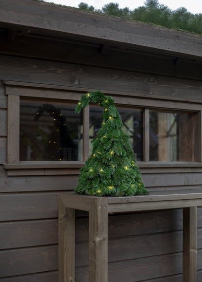 Utendørs julepynt Julius trapp-nisse LED 37x54 cm