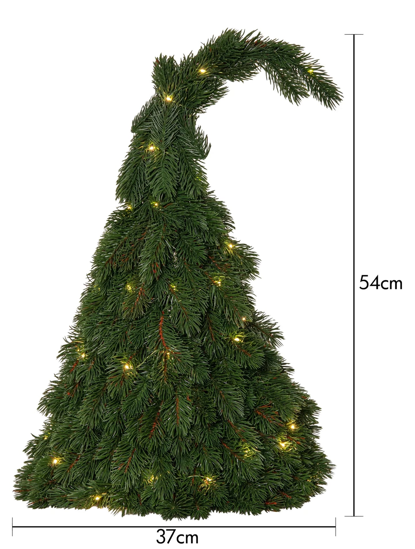 Utendørs julepynt Julius trapp-nisse LED 37x54 cm