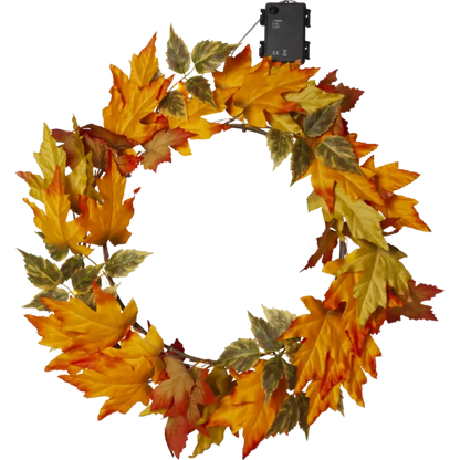Batteridrevet belysning Krans Autumn Ø45 cm