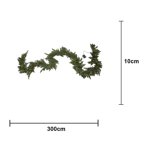 Utendørs julepynt Girlander Greyland 300 cm