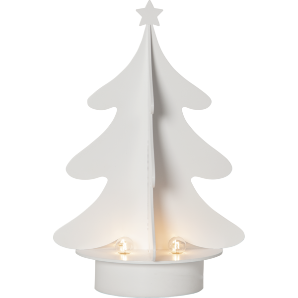 Adventslysestake Juletre hvit 31 cm