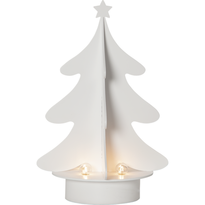 Adventslysestake Juletre hvit 31 cm