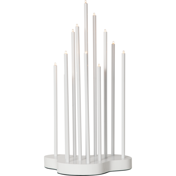 Adventslysestake Buzz 43 cm hvit