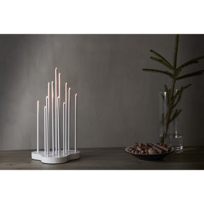 Adventslysestake Buzz 43 cm hvit